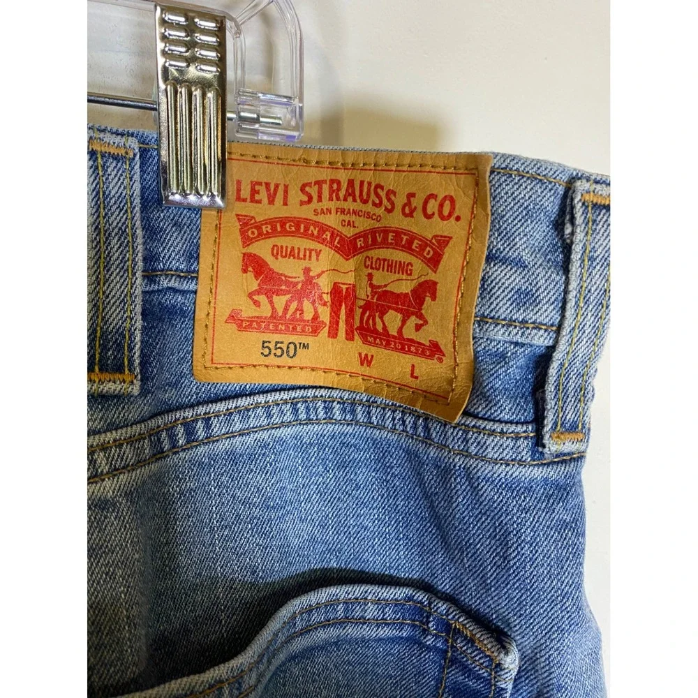 Levi's‎ 550 Relaxed Fit Jeans 38x36 Light Wash Baggy Straight Leg Y2K